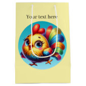 おもしろいチキン好き ミディアムペーパーバッグ (裏面)