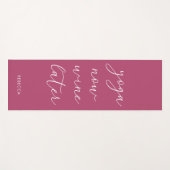 おもしろいチックベリーパープルピンクヨガ今すぐワイン後 ヨガマット (正面(横))