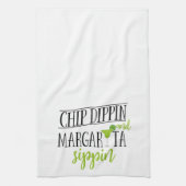 おもしろいチップディピンマルガリタシピンメキシコ食品 キッチンタオル (縦)