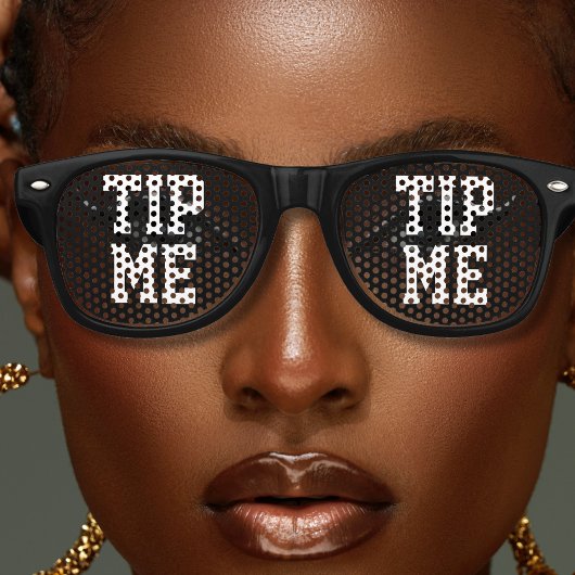 おもしろいチップメバーテンダーパーティーブラック レトロサングラス