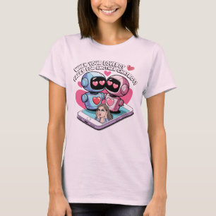 🤖おもしろいチャットボット愛の仲間ユーモア Tシャツ