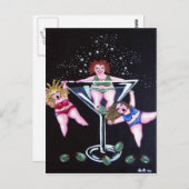 おもしろいチャビーマルティニディヴァスポストカード ポストカード (正面/裏面)