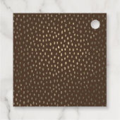 おもしろいチョコレートブラウンジャングル野生動物誕生日 フェイバータグ (裏面)