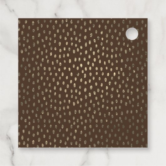 おもしろいチョコレートブラウンジャングル野生動物誕生日 フェイバータグ (裏面)