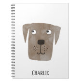 おもしろいチョコレートラブラドールリトリエバードッグパーソナライズ ノートブック (正面)