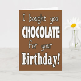 おもしろいチョコ買コお前の誕生日 カード