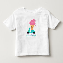 おもしろいチルサマーピンクアイスクリームスクーターSweetheart トドラーTシャツ