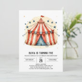 おもしろいチルドズテントサーカス誕生日 招待状 (スタンド正面)