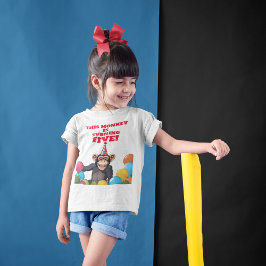 おもしろいチンパンジーキッズワイルドジャングル誕生日 Tシャツ