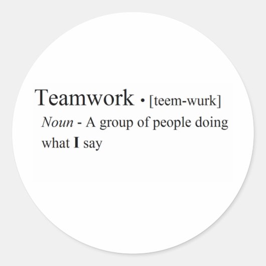 おもしろいチームワーク製品 ラウンドシール (正面)