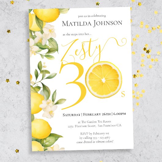 おもしろいツァスティレモン30歳の誕生日パーティー 招待状