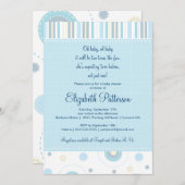 おもしろいツインボーイベビーシャワー招待状 招待状 (正面/裏面)