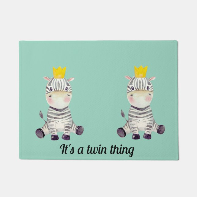 おもしろいツイン ドアマット (正面)