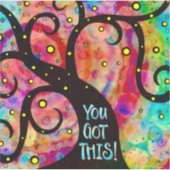 おもしろいツリー得ユーお洒落ザ シール (正面)