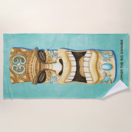 おもしろいティカスタムキビーチ島 ビーチタオル