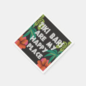 おもしろいティキバーズアマイハッピープレイス スタンダードカクテルナプキン (角)