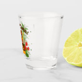 おもしろいティキバーレトロハワイアンパームツリーズ誕生日 ショットグラス (右)