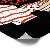 おもしろいティスザシーズンデザインクリスマスツリーケーキデブ ポスター (角)