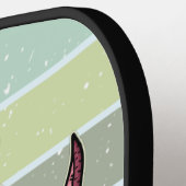 おもしろいティラノサウルスレックスピンクTレックスレトロカスタム ピックルボールラケット (左詳細)