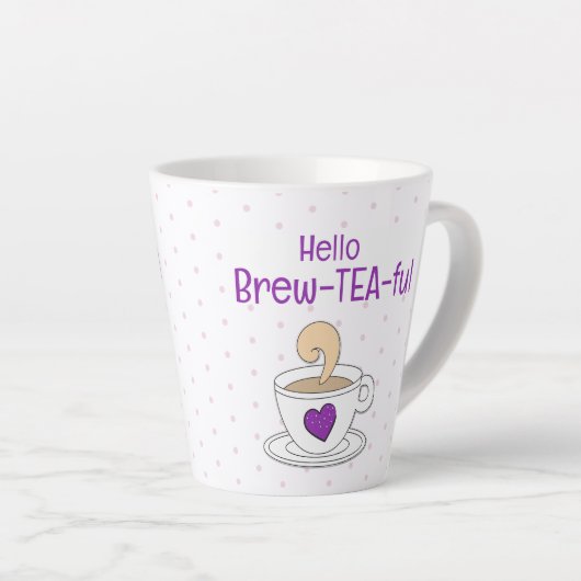 おもしろいティーパンコーヒーティー愛好家 カフェラテマグ (右アングル)