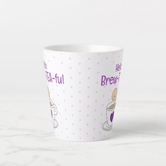 おもしろいティーパンコーヒーティー愛好家 カフェラテマグ (正面)