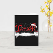おもしろいテイラーサンタファーストネームChristmas Taylor 1 カード (黄色い花)