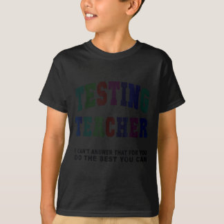 おもしろいテストの先生、テストの日だぜ、数学と英語のチーム Tシャツ