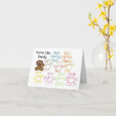 おもしろいテディベアーズドクターサンキューカード カード (黄色い花)