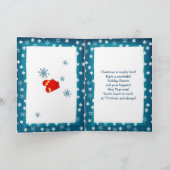 おもしろいテディベア |クリスマス名前をカスタムする シーズンカード (内部)