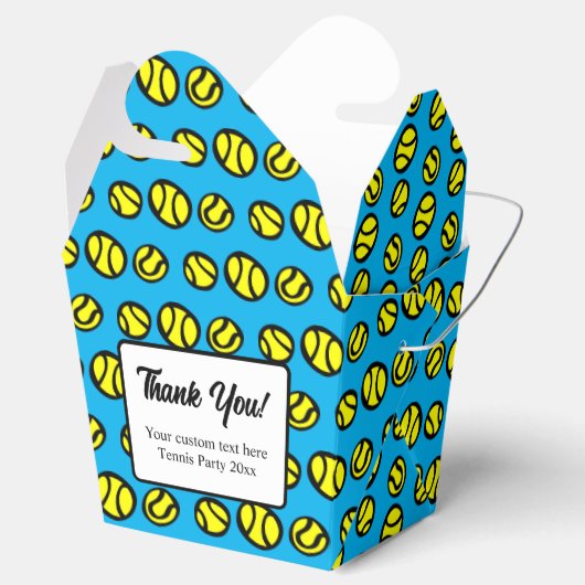 おもしろいテニスパーティーの応援用ボックス付カスタム文字 フェイバーボックス (オープン)