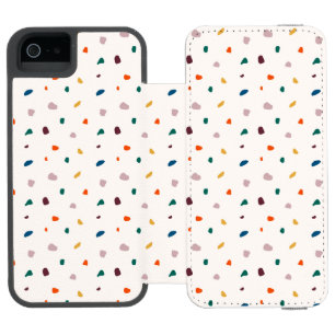 おもしろいテラゾボホプリント iPhone SE/5/5sウォレットケース