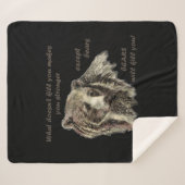 おもしろいデやる気を起こさせる引用文クマが殺す シェルパブランケット (正面(横))