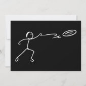 おもしろいディスクゴルフアート 棒人間 ディスクゴルフ好き 招待状 (正面)