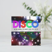 おもしろいディスコパーティの招待状 招待状 (スタンド正面)