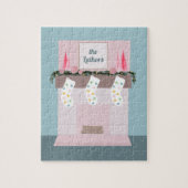 おもしろいディスコピンクガールズカスタムクリスマス ジグソーパズル (縦)