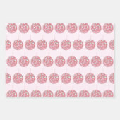 おもしろいディスコ照明ピンクのクリスマス ラッピングペーパーシート (正面2)