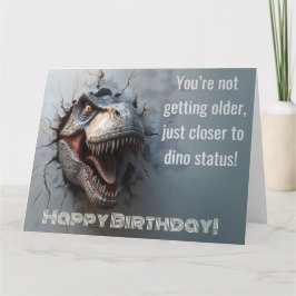 おもしろいディノTレックス誕生日デザイン カード