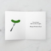 おもしろいディルピクルス瓶の父の日ジョーク「お父さん、あなたはかなりのビッグディルだと思う」 シーズンカード (内部)