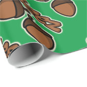おもしろいディーズナッツ – グリーンホリデーラッピング紙 ラッピングペーパー (ロールコーナー)