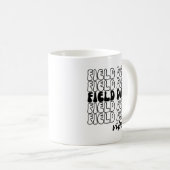 おもしろいデイフィールドデイ2024ヒッピー夏かわい子供へい コーヒーマグカップ (正面右)