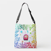 おもしろいデイフラワーミックス版 クロスボディバッグ (裏面)