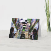 おもしろい'デクリピット建物'誕生日カード カード (裏面)