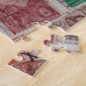 おもしろいデザインと東ドイツ切手 ジグソーパズル (側面)