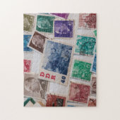 おもしろいデザインと東ドイツ切手 ジグソーパズル (縦)