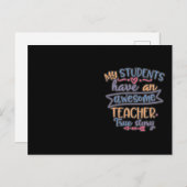 おもしろいデザインの私の生徒は最高の先生がいる ポストカード (正面/裏面)