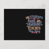 おもしろいデザインの私の生徒は最高の先生がいる ポストカード (正面)