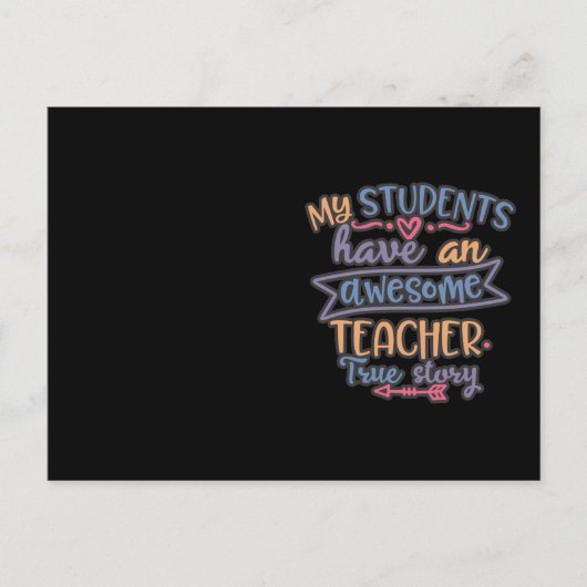 おもしろいデザインの私の生徒は最高の先生がいる ポストカード (正面)