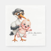 おもしろいデザインの紙ナプキン ベビーシャワー 調節可能 スタンダードランチョンナプキン (正面)