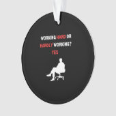 おもしろいデザイン加工懸命又は非加工YesEs オーナメント (正面)