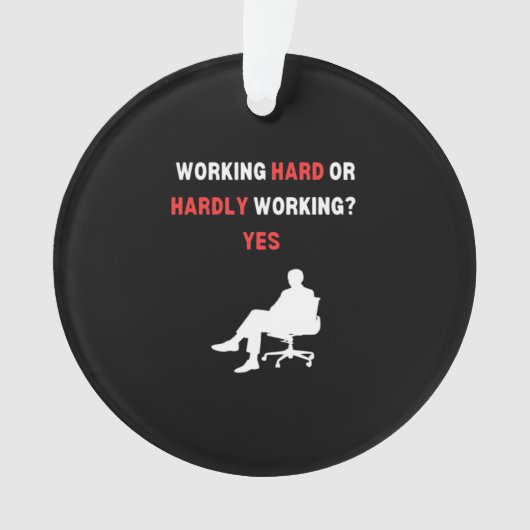 おもしろいデザイン加工懸命又は非加工YesEs オーナメント (正面)